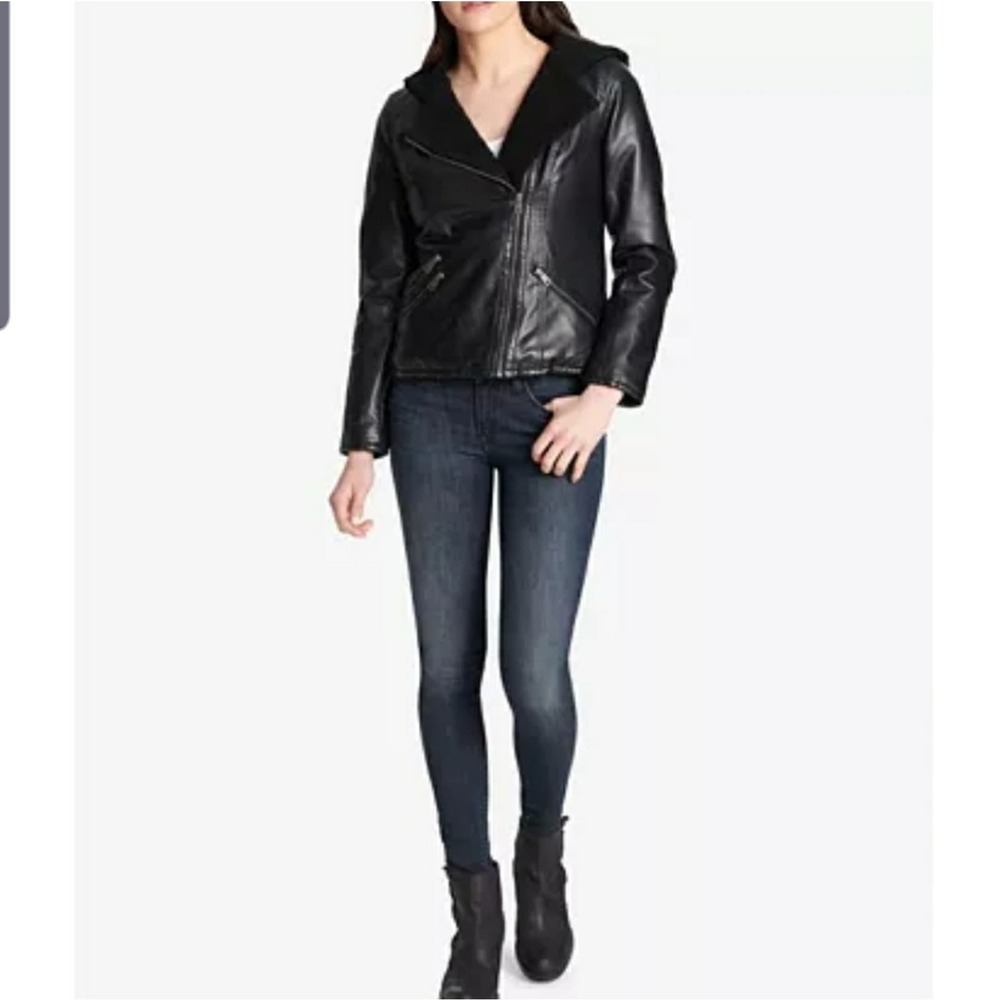 Levi's vegan leather moto jacket size XS